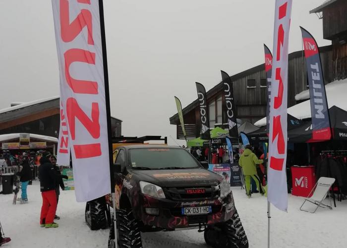 Isuzu at Rockon Snowboard Tour avec Balleydier4x4